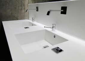 umývadlové pulty z umelého kameňa TECHNICKÁ ŠPECIFIKÁCIA Umelý kameň CORIAN, STARON,