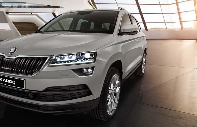 FULL LED SVETLOMETY S FUNKCIOU AFS A HMLOVÉ SVETLÁ Pre model KAROQ sú k dispozícii dva typy svetlometov. Najvyšší rad je o LED technológii.