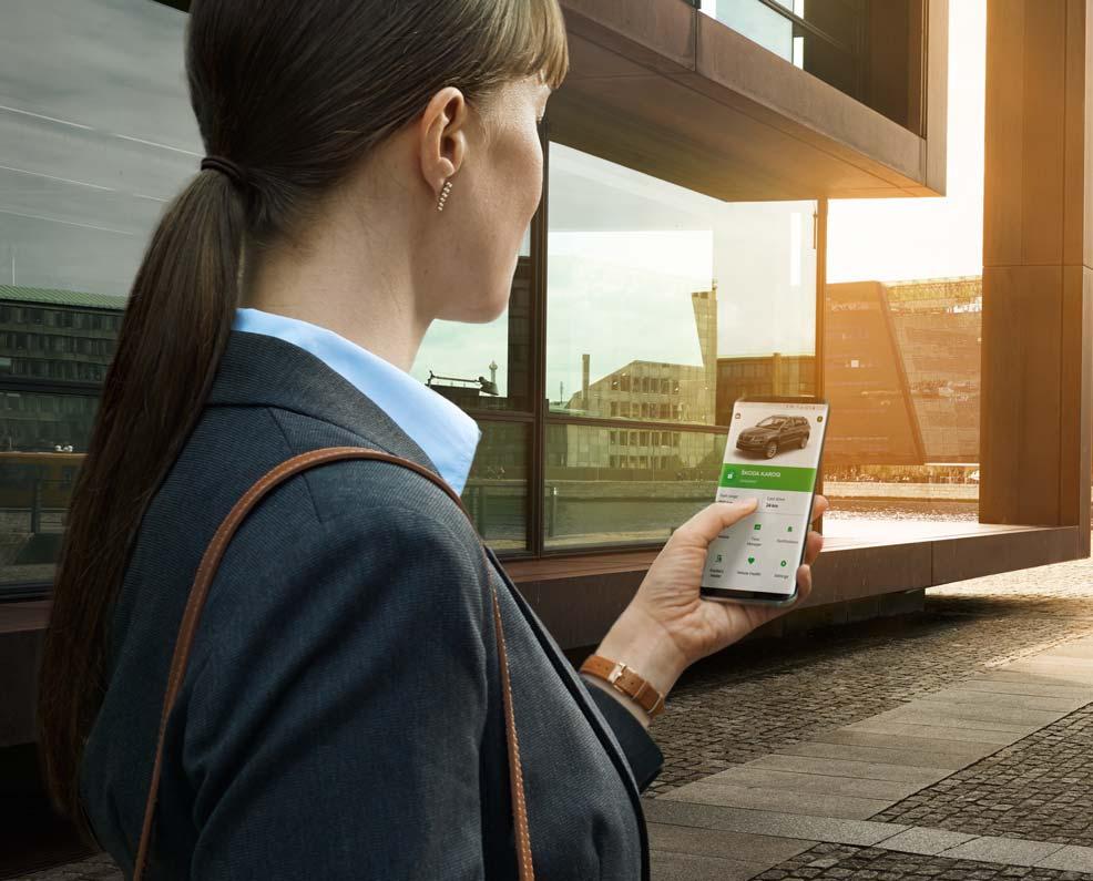 Konektivita 15 ŠKODA CONNECT: VŽDY V SPOJENÍ, NECH STE KDEKOĽVEK PARKOVACIA POLOHA Zobrazí presnú polohu