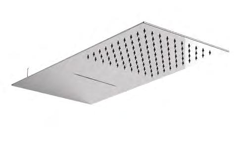 Rectangular flat shower head steel 500 x 250 mm 53839.
