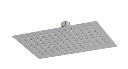 Rectangular flat shower head steel 180 x 250 mm 53861.
