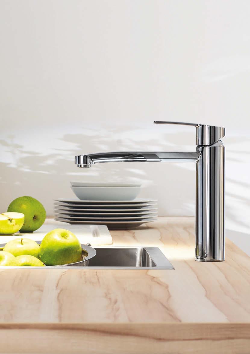 KUCHYNĚ GROHE VÝKONNÉ ŘADY EUROSTYLE COSMOPOLITAN GROHE EUROSTYLE COSMOPOLITAN Řada Eurostyle Cosmopolitan vám nabízí skvěly design a skvělé funkce na dosah ruky.