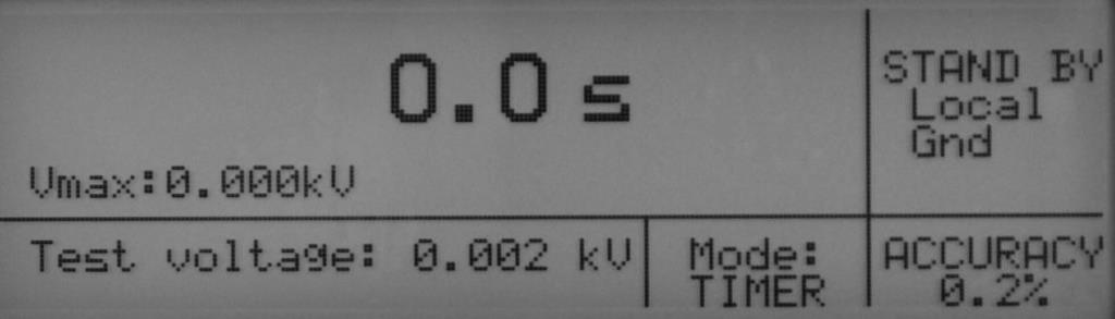 MEATEST, s.r.o. M-191 Insulation Tester Calibrator Displej zobrazuje následující informace ( Standby mode): obr.