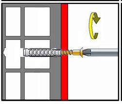 Při použití elektrického šroubováku se hmoždinka neprotočí.