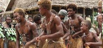 obyvateľov vlhké tropické podnebie obyvateľstvo negroidné pôvod z Novej Guiney hoci sú väčšinou