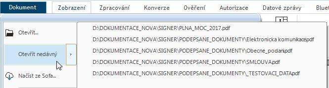 4.2. Výběr souboru k dalšímu zpracování Většina funkcí aplikace se provádí se souborem, jehož specifikaci musíte zadat.