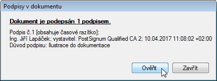 Stejně jako u PDF formátu můžete zvolit z rozbalovacího menu Důvod podpisu. A do pole Lokalita upřesnit místo, kde dokument podepisujete.