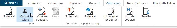 Po výběru a potvrzení volby se jednotlivé soubory podepíšou. Pokud se dokument podařilo správně podepsat, podbarví se jeho položka zeleně.