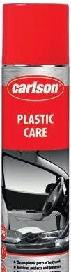 C ar B od y / L ac k und A uß en r erie / / r éri PLASTIC CARE Cleans and protects plastic and rubber parts of bodywork and tyres. Protects treated parts from weather and chemical conditions.