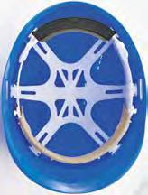 ight polyethylene helmet with double ventilation for higher comfort, suspended at 6 points, P suspension cross.