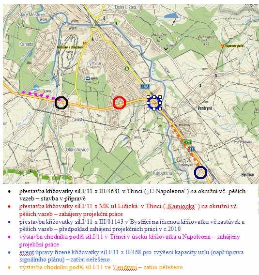 Je ale sledováno, aby provedená opatření neztratila své opodstatnění a logiku ani po vybudování obchvatu tahu R48. Přínosy se projeví Okamžitě po realizaci prvních etap opatření. 3.