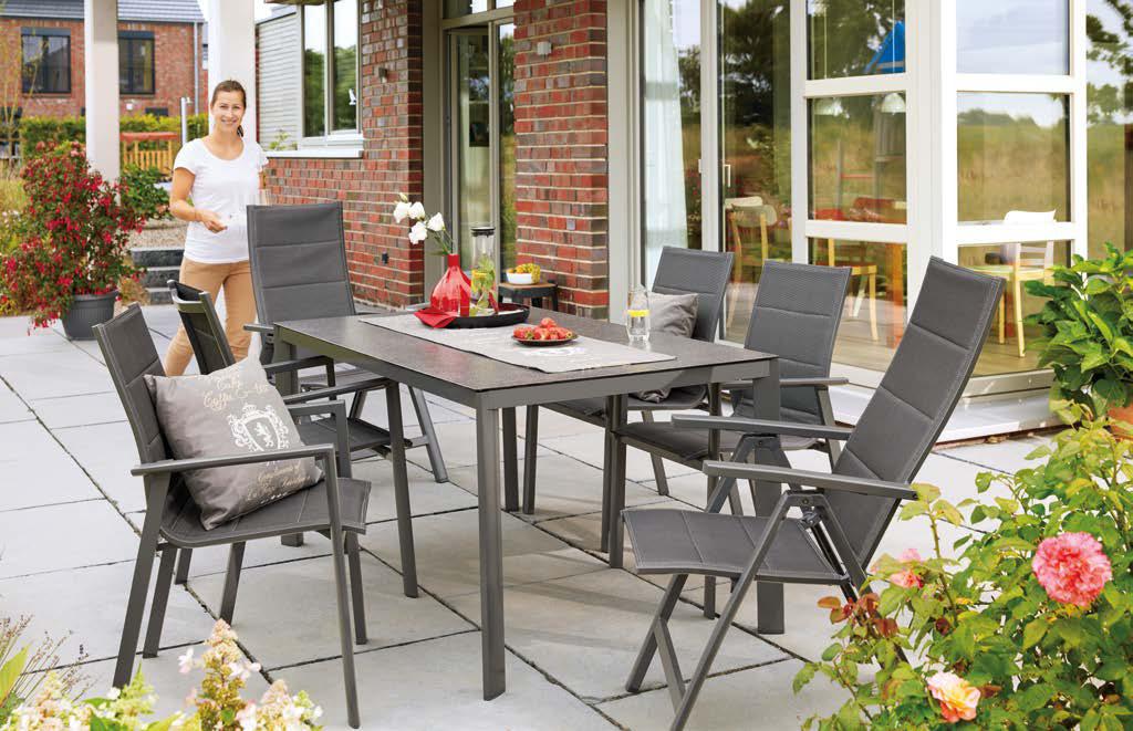 Exkluzivní outdoor nábytek Zahradní stůl, ALU konstrukce, deska z
