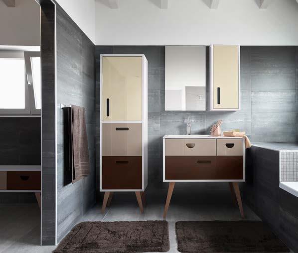 Retro MODERNÍ JINÝM ZPŮSOBEM RETRO je koupelnový nábytek s hravou duší, kterou mu vdechli talentovaní mladí designéři ve studentské soutěži. Je také plné emocí.
