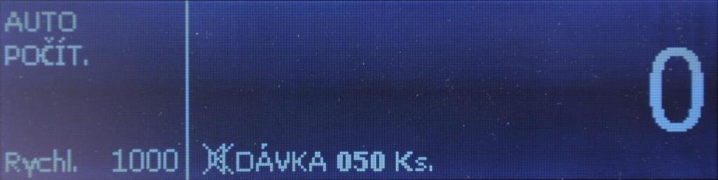 Tlačítko BATCH Tímto tlačítkem lze nastavit dávku bankovek v rozmezí od 1 do 999 bankovek. Po dosažení nastavené dávky počítačka zastaví a vydá akustický signál (pokud je aktivován viz.dále).