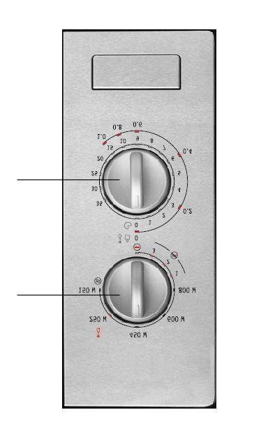 PROVOZ Ovládací panel a charakteristiky Výkon Časový mechanismus 1. Výkon nastavíte otočením knoflíku výkonu na požadovanou hodnotu. 2.