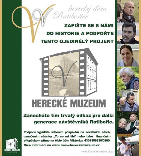 Projekty Herecký dům v Ratibořicích - první herecké muzeum v Čechách Zapište se s námi do historie a