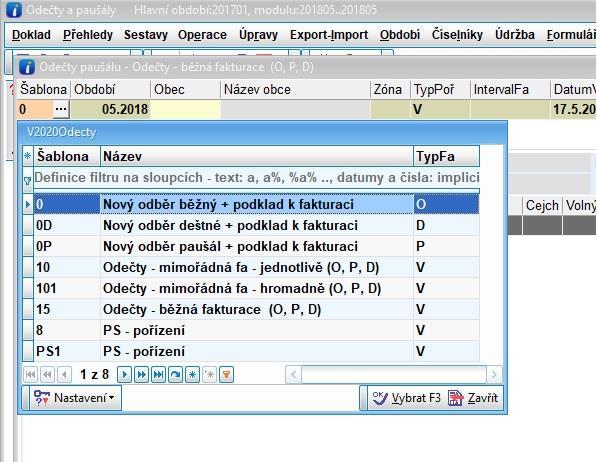 4. Zmáčknutím klávesy F4 se nám otevře nabídka