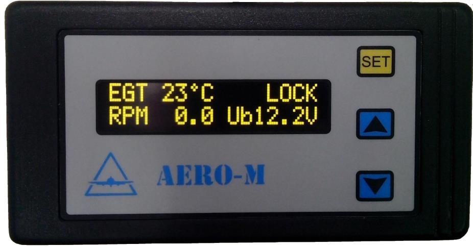 4. TERMINÁL S ÚDAJI MOTORU EDT (ENGINE DATA TERMINAL) EDT(Engine Data Terminal) Ovládací a monitorovací pult Hlavní displej: EGT a RPM Menu A E G T 9 9 9 C T H : 1 0 0 % R P M 1 2 0. 0 U b 1 2.