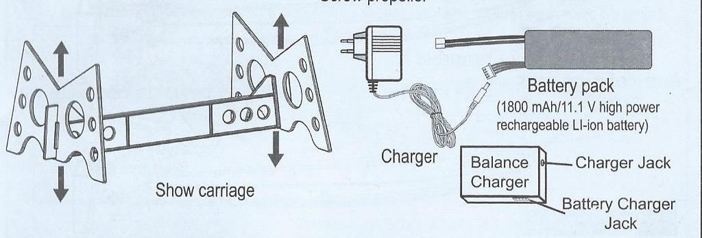 Show carriage- stojan Charger-nabíječka Battery pack (1800 mah 11.