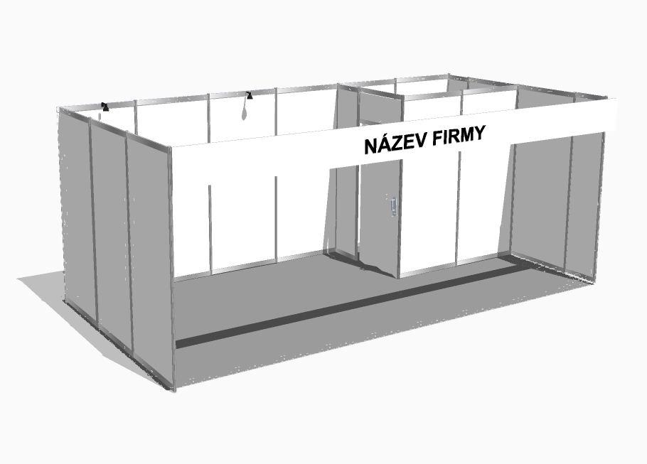 NABÍDKA TYPOVÝCH EXPOZIC Uzávěrka objednávek: 8. února 019 Sleva 10 % na objednávky do 31.1. 018 ZÁVAZNĚ OBJEDNÁVÁME STÁNEK TYPU D1-18m CENA 17 450,00 Kč Cena zahrnuje 18m základní stavební konstrukce Octanorm 18m koberec zn.