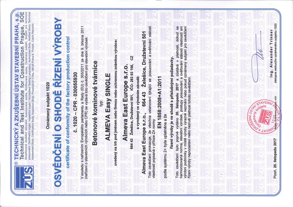 OSTATNÉ INFORMÁCIE CERTIFIKÁT 32