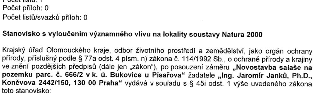 Salaš Bukovice u Písařova Strana