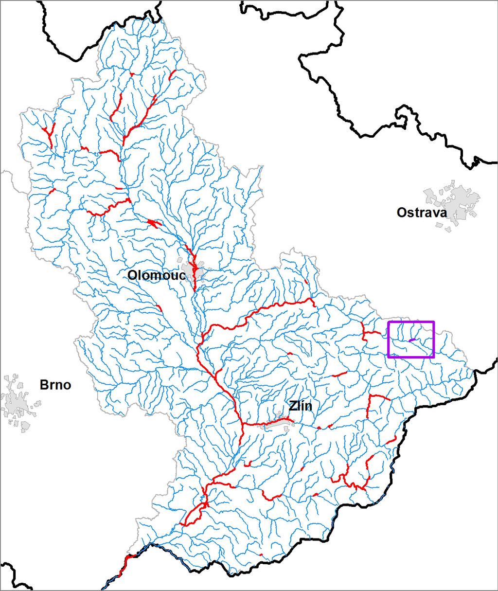 DOKUMENTACE OBLASTÍ S VÝZNAMNÝM POVODŇOVÝM RIZIKEM V OBLASTI POVODÍ MORAVY A V OBLASTI POVODÍ DYJE DÍLČÍ POVODÍ MORAVY ROŽNOVSKÁ BEČVA