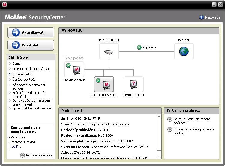 Novinka: McAfee EasyNetwork McAfee EasyNetwork vám umožňuje sdílet soubory a