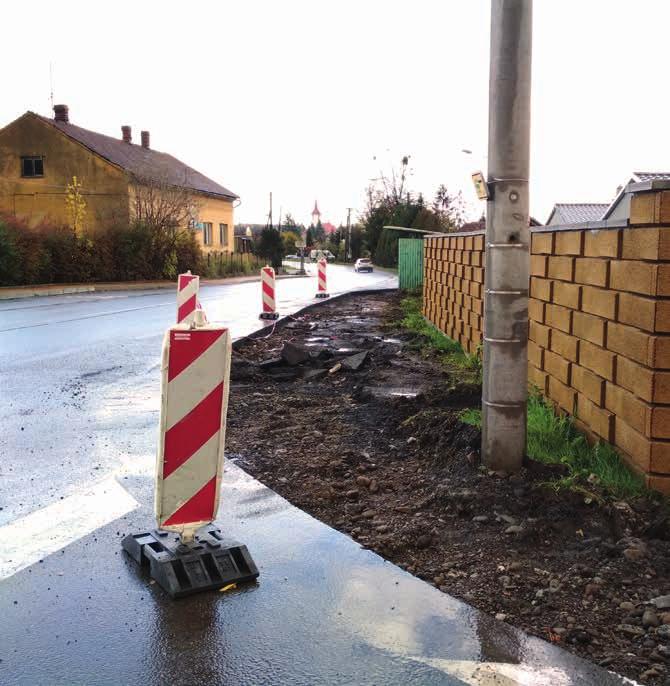 Od školy ke školce Probíhající stavební úpravou chodníku u autobusové zastávky Tomis dojde k propojení stávajících částí chodníkových těles od školy směrem k mateřské školce.