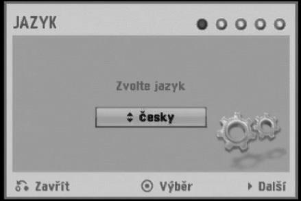 Použijte v / V pro výběr jazyka a stiskněte ENTER. Použití nabídky Home Z obrazovky nabídky Home máte přístup k určitým funkcím. Stiskněte tlačítko HOME.