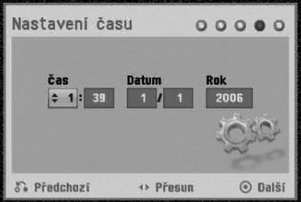 Jednoduché menu - Kopírování: Kopíruje obsah disku DVD na videokazetu VHS (a naopak).