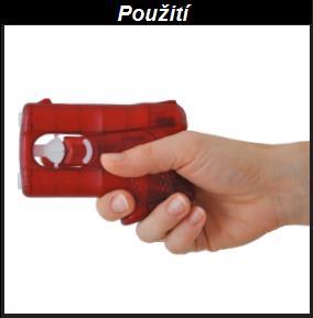 Instrukce k použití Guardian Angel Uchopte Guardian Angel II a III do ruky, jak je ukázáno na obrázku tak, abyste rukojeť drželi prostředníčkem. Spoušť je ovládána ukazováčkem.
