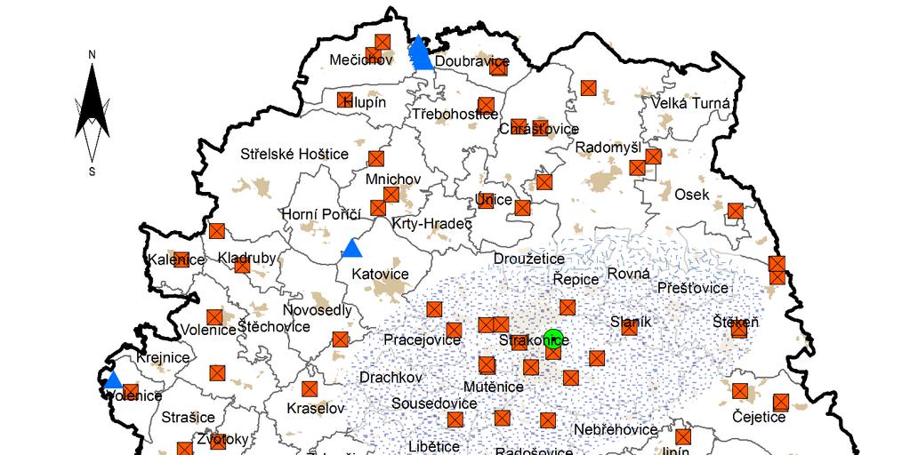 Na daném území se rovněž vyskytuje 20 starých důlních děl, z toho 10 na území osady Nahošín, 4 v Dolním Poříčí a zbývajících 6 na územích obcí Malenice, Nová Ves a Volyně a osad Černetice, Neuslužice