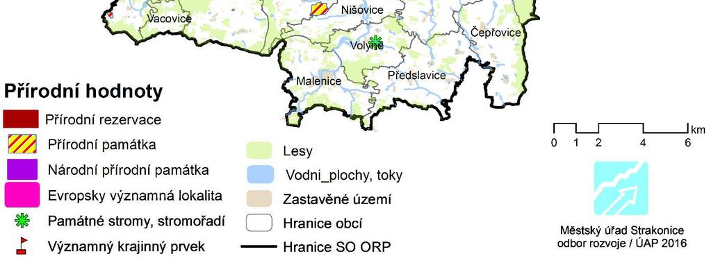 (NBC) a regionální biokoridory (RBK) a biocentra (RBC), přírodní parky (PP), lokality s výskytem