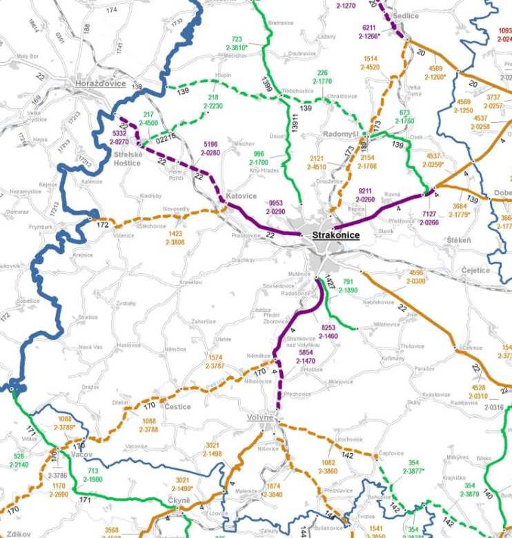 3.2 Veřejná dopravní a technická infrastruktura 3.2.1 Silniční doprava Dopravní obsluze území, zajišťované silničními vozidly, jinými vozidly splňujícími technické podmínky provozu na pozemních