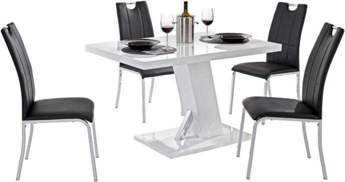- JÍDELNÍ STŮL Š/V/H: cc 140/767/0 cm.3- VÝSUVNÝ STŮL Š/V/H: cc 160-00/76/0 cm 3.