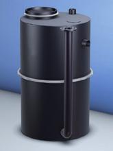 ECOLIP odučovač tukov - pastový (PE-HD) Voľne uožiteľný (postaviteľný) Typ ECOLIP-K Chromtech D okrúhy podľa STN EN 1825 so zabudovaným kaojemom, bez deiacej steny, Likvidácia cez prípojku pre priamu