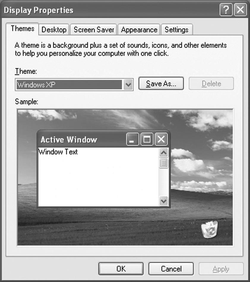 Nastavení softwaru poãítaãe (pouze operaãní systém Windows) Nastavení obrazovky v operaãním systému Windows pro typick poãítaã jsou uvedena níïe.