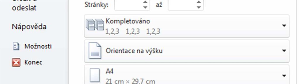 smysluplně vytisknout, měli bychom si dokument nejprve správně uspořádat. Dříve Office nabízel na panelu nástrojů tlačítko pro rychlý tisk.
