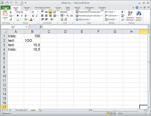 1.2 MS Excel - základy Terminologie: dokument, soubor = sešit obsahuje několik listů každý list tvoří síť řádků, sloupců a buněk řádky jsou označené čísly, sloupce písmeny prakticky