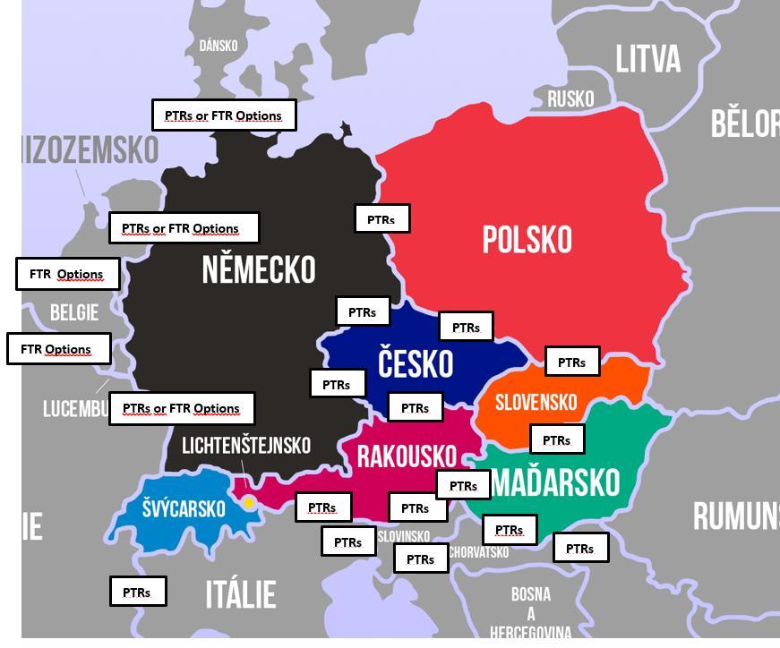 4.1 Dlouhodobá přeshraniční přenosová práva Nejpoužívanějším typem hedgingu jsou dlouhodobá přeshraniční přenosová práva (LTTR Long Term Transmission Rights), poskytovaná přímo od TSO přes příslušné