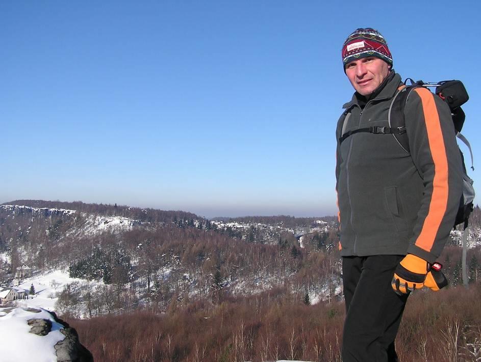 Za své nejhodnotnější výstupy na skalách považuji: Německo, Erzgebirgsvorland, Felsen bei Halsbrücke 1) Russenwand; *Russisch Roulette VI (5+); Petr Polívka; 28.10.