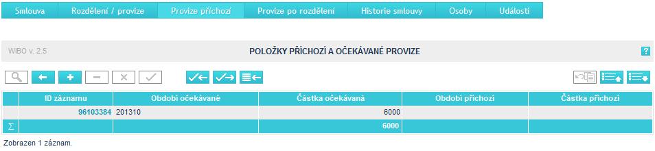 9 Provizní výpočty se smlouvou probíhají při posunutí do stavu: 04 schváleno/ aktivní Záložka: Provize příchozí - v této