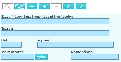 strana 3 ZÁKLADNÍ ORIENTACE V SYSTÉMU A. Popis obrazovky 1) Základní rozdělení systému na záložky: - ADRESÁŘ - obsahuje evidenci klientů (osoby, podnikatele, firmy atd.