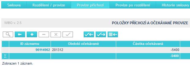 strana 32 5) Rozdělení provize Ponecháme hodnoty zkopírované systémem. Odečty za storno probíhají z provizí označených jako uzavřené (= skutečně proplacené).