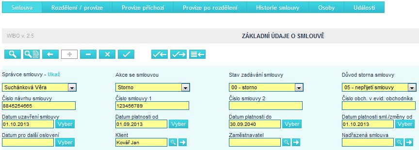12 (sken se vkládá zcela dole v první záložce Smlouva) 9 9) Stav smlouvy posunutí smlouvy do dalšího stavu - pokud jsou všechny údaje o smlouvě kompletně zadány, předáváme záznam do dalšího stavu
