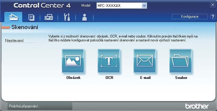 ControlCenter4 Složka Vlastní 4 Tato kapitola stručně popisuje přidání složky Uživatel. Pro více informací klepněte na Nápověda.