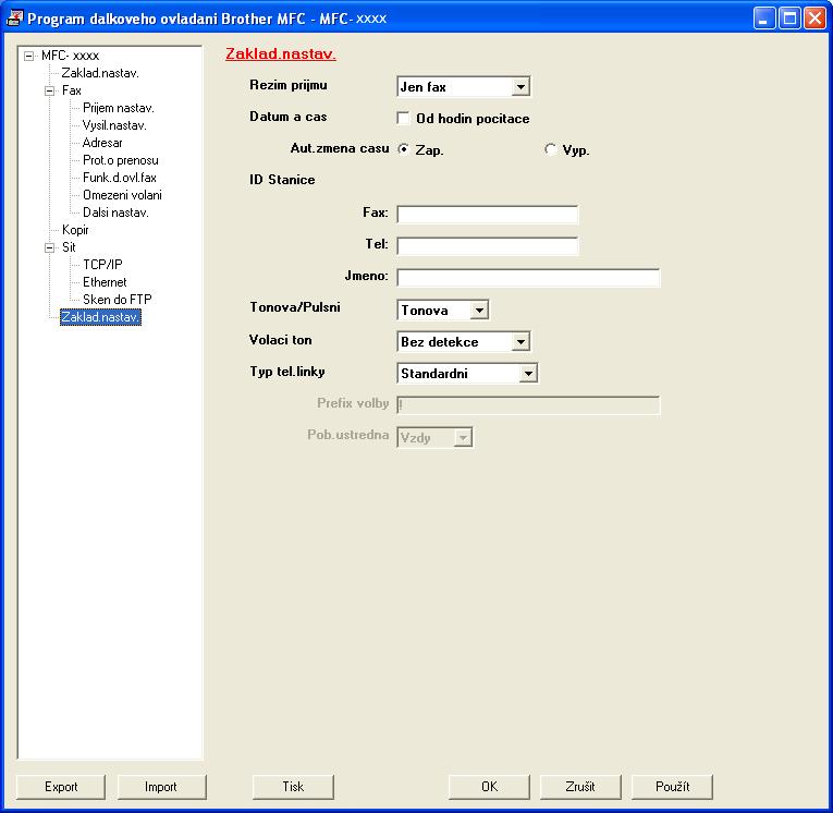 5 Vzdálené nastavení (pouze modely MFC) 5 Vzdálené nastavení 5 Program Vzdálené nastavení vám umožňuje konfigurovat mnoho nastavení z aplikace v systému Windows.