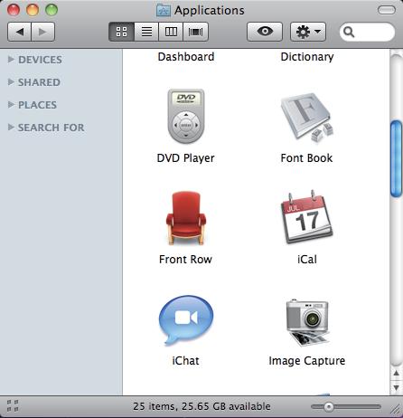 Skenování Skenování dokumentu při použití ovladače ICA (Mac OS X 10.6.