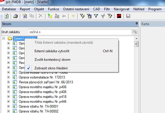 (1) Objekty tohoto modulu jsou svázány s nadřazenými objekty plochy, inventář, subjekty aj.